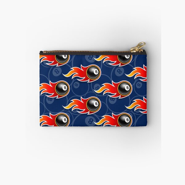 Item preview, Billiards Black 8 Ball 8-Ball Pocket Pool Snooker Flaming Fire Hot Rod Flames Dark Blue designed and sold by Draculaura2009.