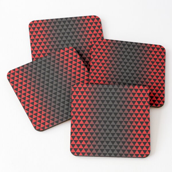 Item preview, Japanese Uroko Geometric Triangle Pattern red, grey and black designed and sold by FuugoShop.