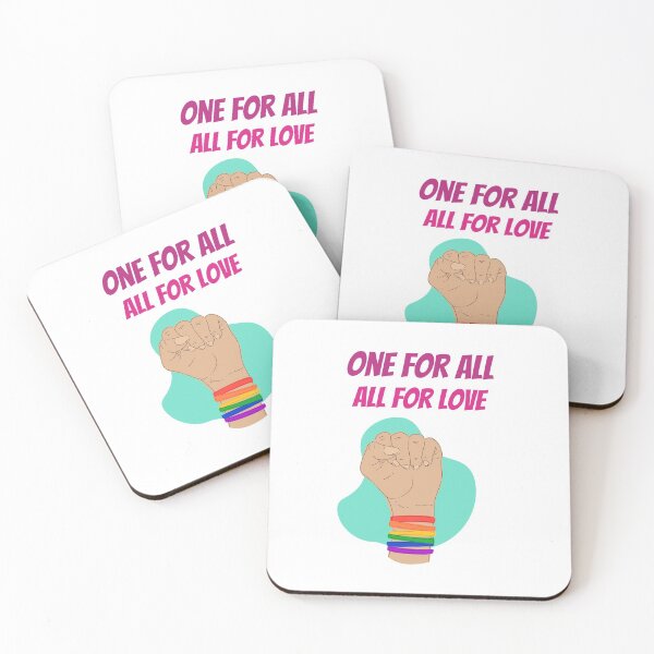 Item preview, One for All, All for Love - Pride rainbow designed and sold by fabulouslygay.