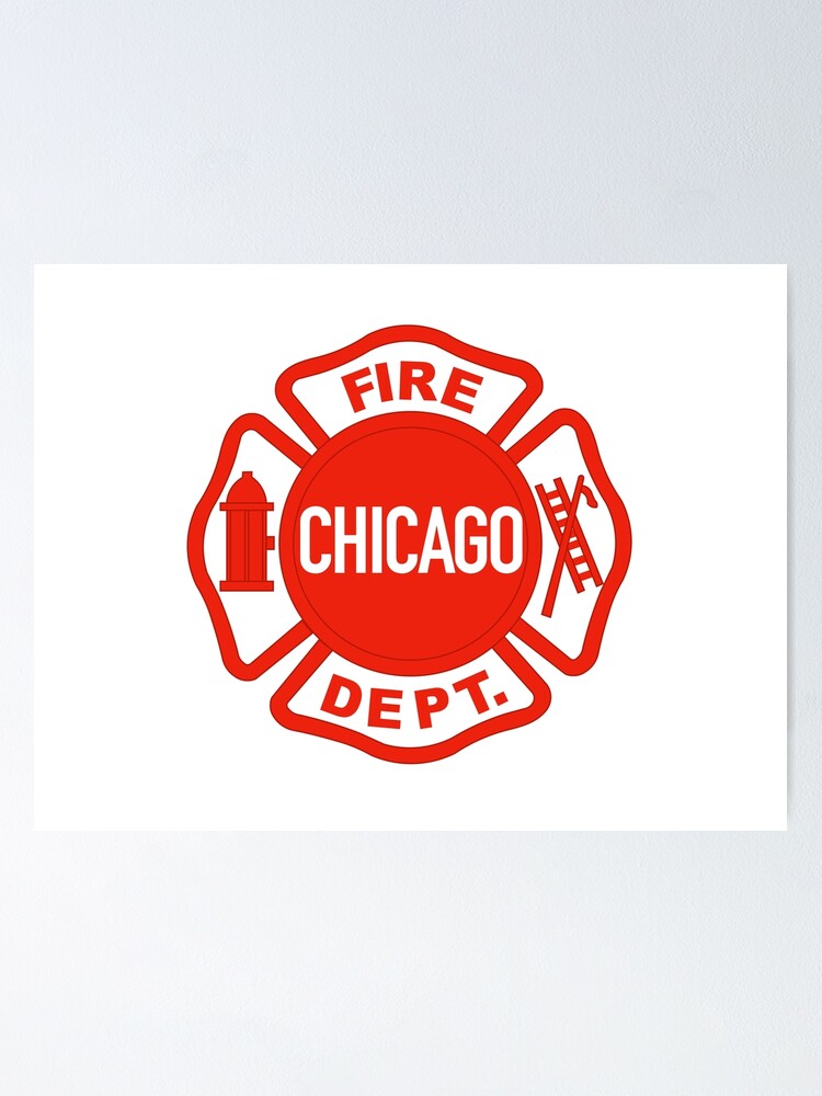 Chicago Fire Logo Poster By Emilybraz Redbubble