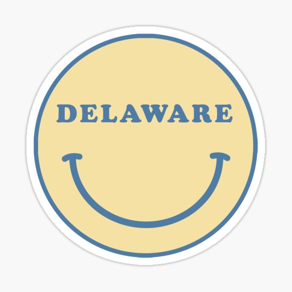 Delaware Smiley Sticker