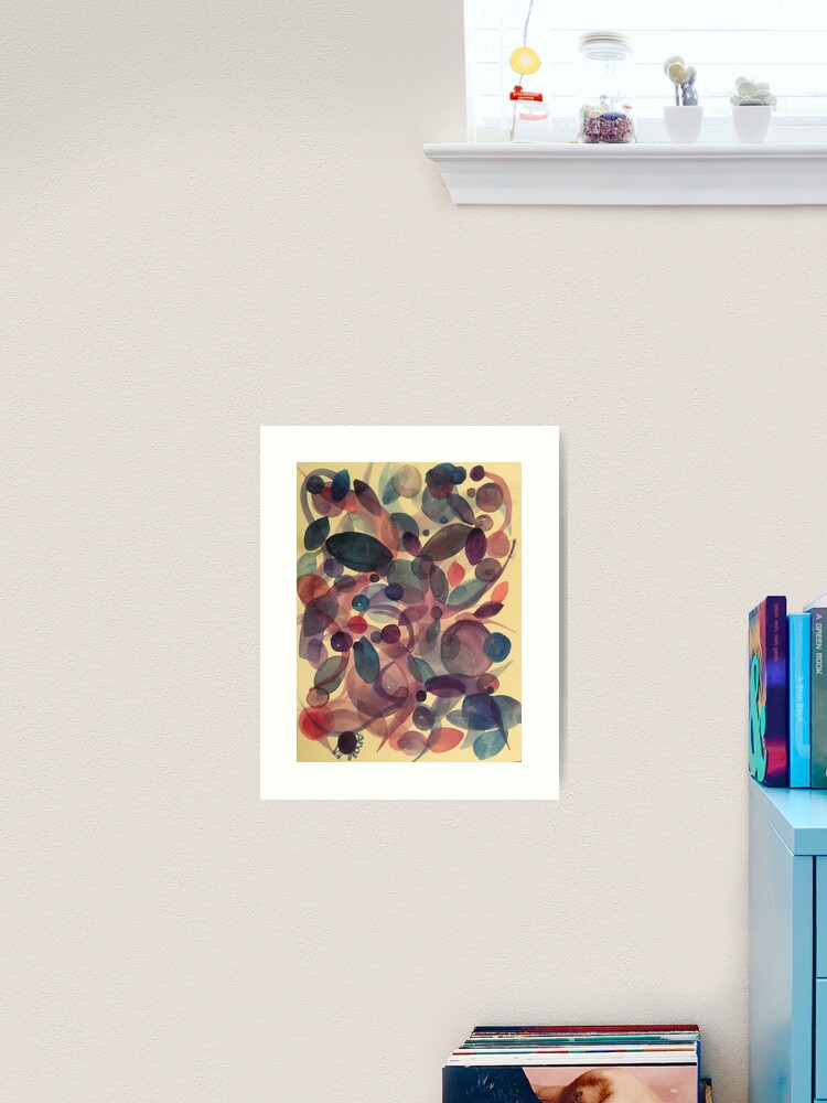 Thumbnail 2 of 3, Art Print, geometric watercolor abstract design designed and sold by rb-angiempaints.