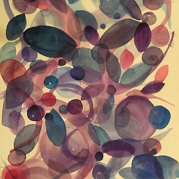 Artwork thumbnail, geometric watercolor abstract design by rb-angiempaints