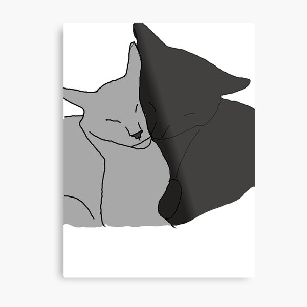 Two cuddling Cats Metal Print
