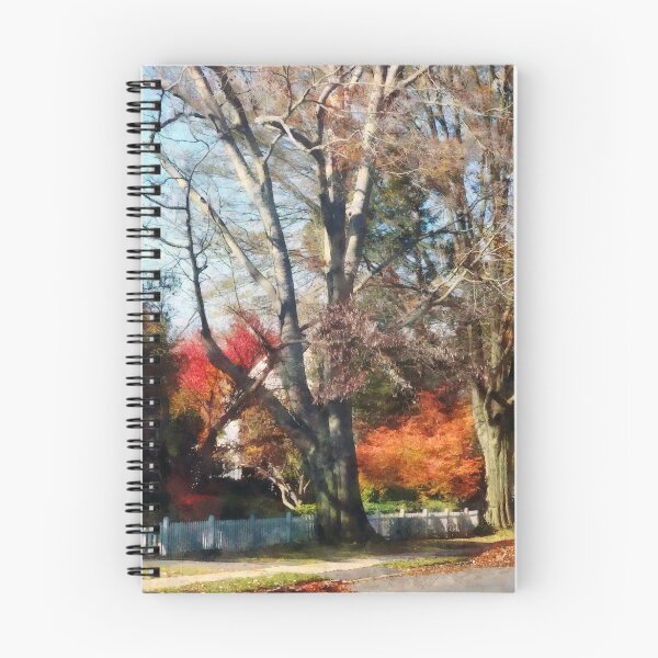 Item preview, House With Picket Fence in Autumn designed and sold by Susan Savad.