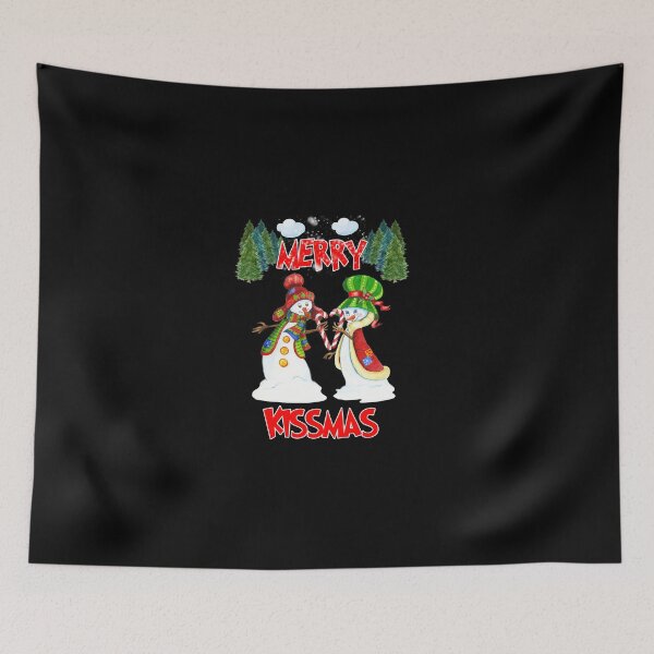 Item preview, Merry Kissmas Snowmen Love Merry Christmas Xmas designed and sold by Alex Cuttell.
