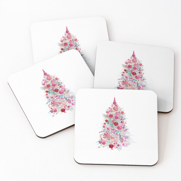 Item preview,   Christmas tree pink watercolor designed and sold by Sue Zipkin.