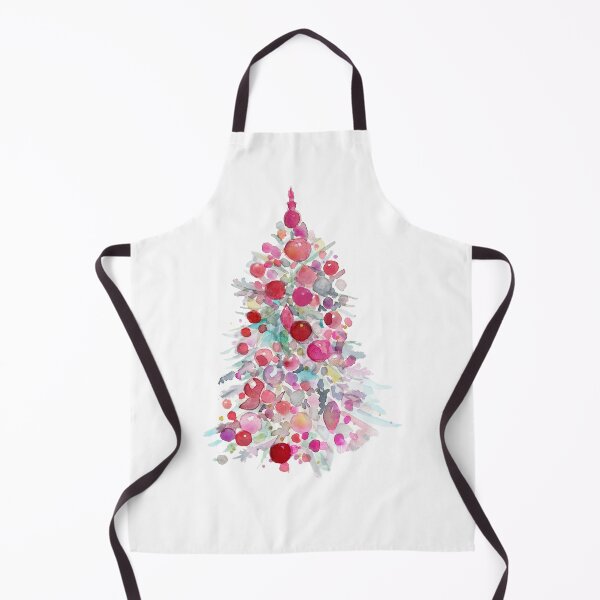 Item preview, Christmas tree pink watercolor designed and sold by Sue Zipkin.