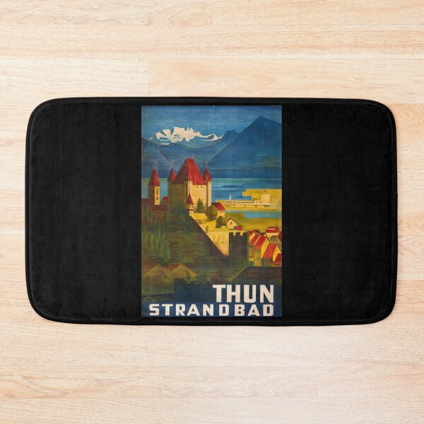 Item preview, retro classic Strandbad Thun poster designed and sold by CorasPosters.