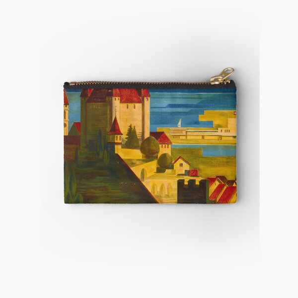 Item preview, retro classic Strandbad Thun poster designed and sold by CorasPosters.