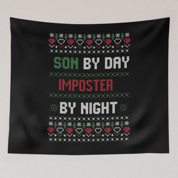 Item preview, Son By Day Imposter By Night Ugly Christmas Gamer designed and sold by Mytoonsquad.