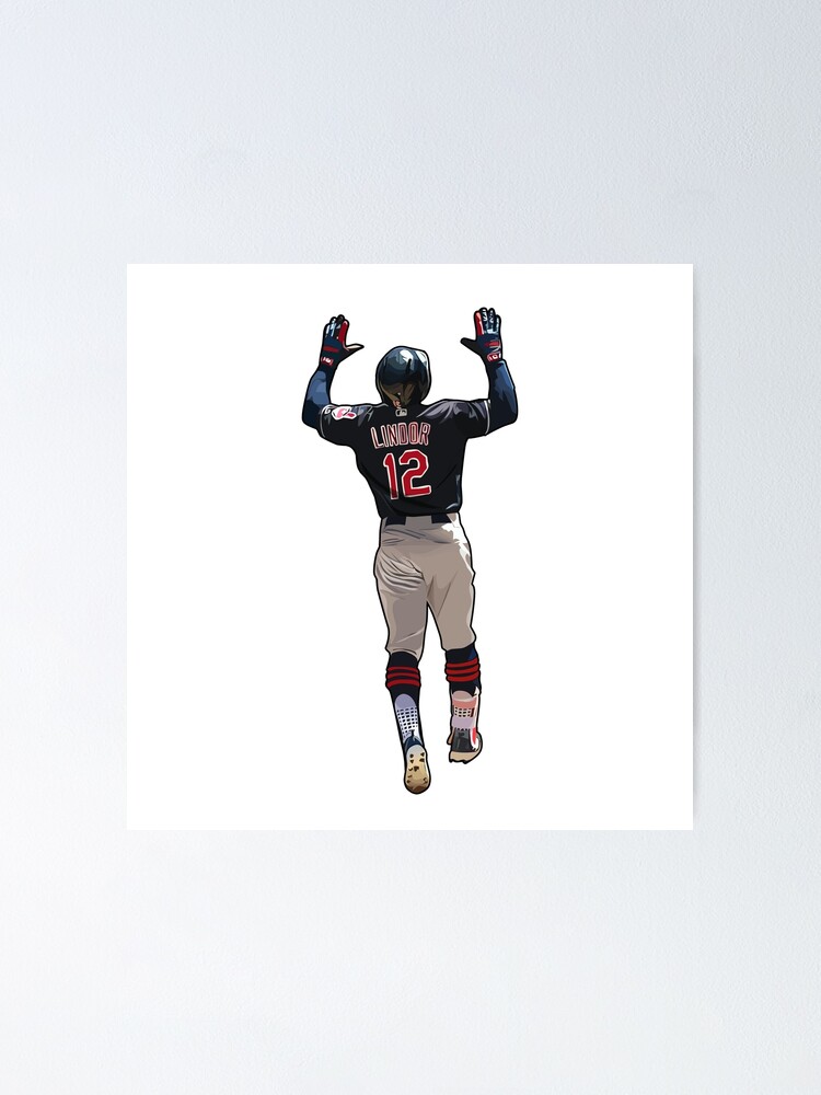 Francisco Lindor #12 Two Hands Up | Poster