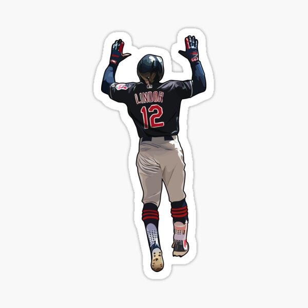 Francisco Lindor #12 Two Hands Up Sticker