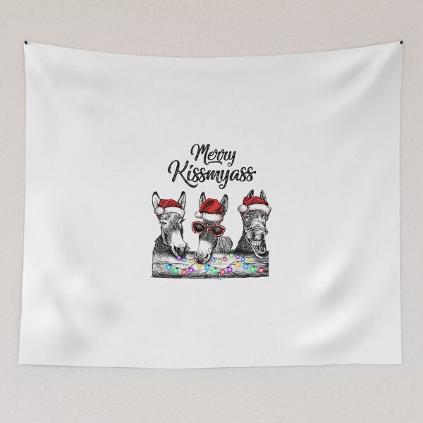 Item preview, Merry Kissmyass Donkey Santa Hat String Lights Christmas designed and sold by Alex Cuttell.