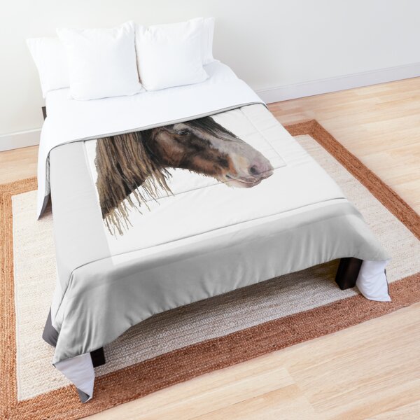 Clydesdale Horse Portrait Comforter