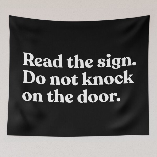 Item preview, Read the sign. Do not knock on the door. #WFH designed and sold by WorkingFromHell.