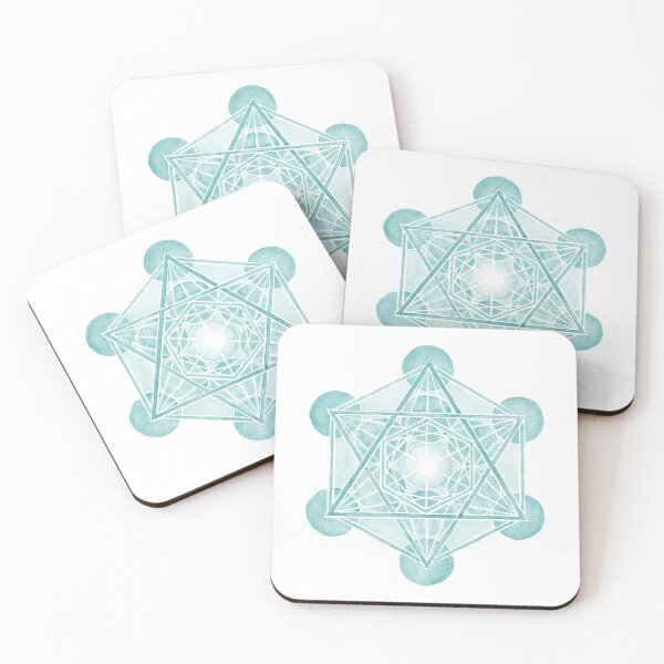 Item preview, Watercolor Metatron's Cube Sacred Geometry . Green . designed and sold by maruwatercolor.