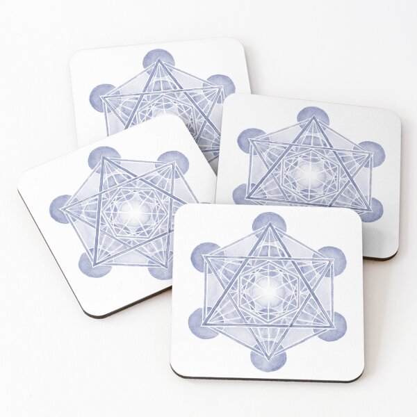 Item preview, Watercolor Metatron's Cube Sacred Geometry . Blue . designed and sold by maruwatercolor.