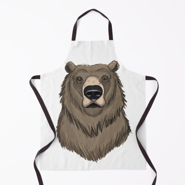 Item preview, Wild grizzly bear facing you designed and sold by Brushes with Nature.