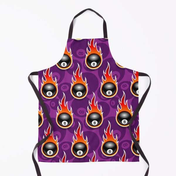 Item preview, Billiards Black 8 Ball 8-Ball Pocket Pool Snooker Flaming Fire Falling Hot Rod Flames Dark Blue designed and sold by Draculaura2009.
