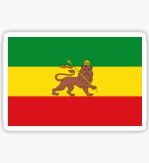 Custom Rastafarian Flag of Ethiopia Lion of Judah Sticker