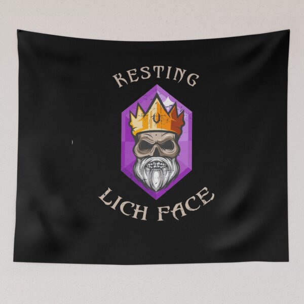 Item preview, Resting Lich Face for Nerdy Role playing Games designed and sold by A Little Bit of  Everything.