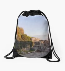Pompeii Sunset Landscape Drawstring Bag