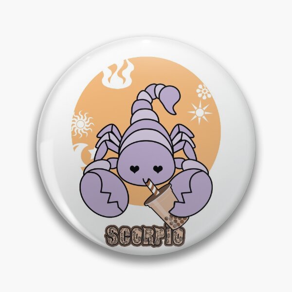 Artikelvorschau, Chibi inspirierter Skorpion, der Boba Milk Tea Zodiac trinkt entworfen und verkauft von eucagarland.