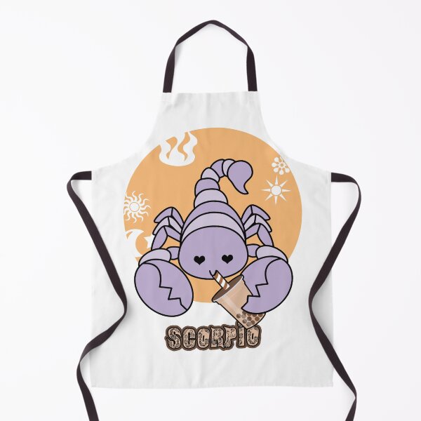 Artikelvorschau, Chibi inspirierter Skorpion, der Boba Milk Tea Zodiac trinkt entworfen und verkauft von eucagarland.