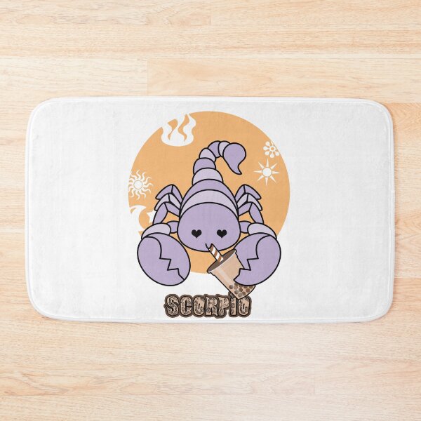 Artikelvorschau, Chibi inspirierter Skorpion, der Boba Milk Tea Zodiac trinkt entworfen und verkauft von eucagarland.