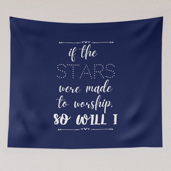 Item preview, If the Stars Were Made to Worship So Will I | Christian | Bible Verse | Navy Blue | Scripture  designed and sold by Jeleedesigns.
