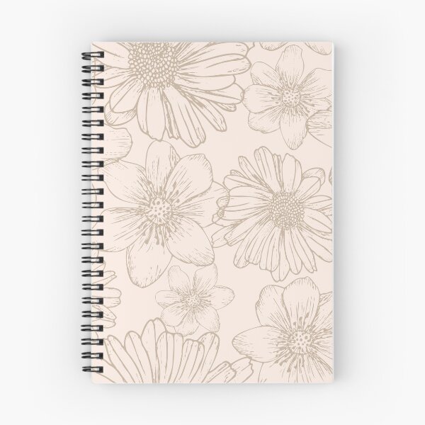 Item preview, Sketched Flowers in Beige  designed and sold by zhSurfaceDesign.