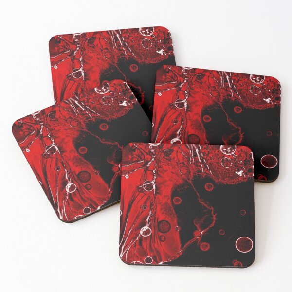Item preview, Red and black alcohol ink designed and sold by Dazzleway.