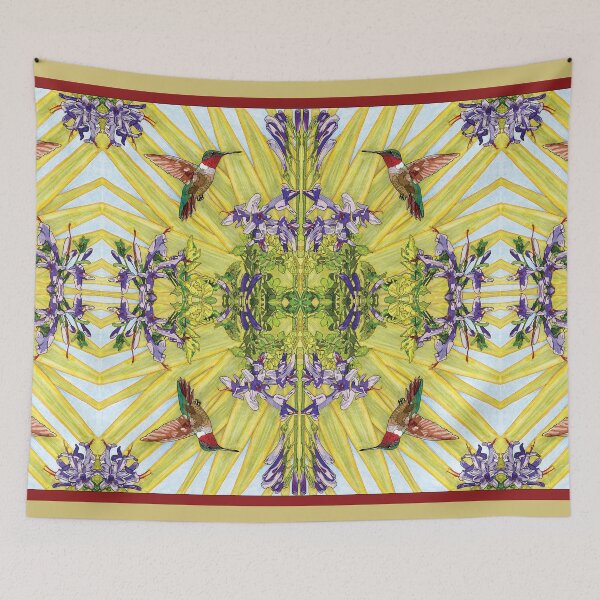 Item preview, Mirror Dazzle Mandala Ruby throated Hummingbird  designed and sold by HummingbirdPics.