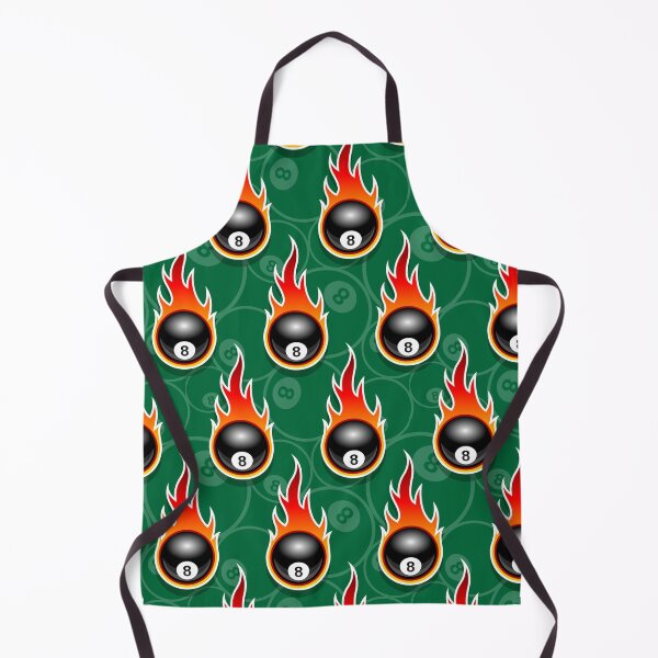 Item preview, Billiards Black 8 Ball 8-Ball Pocket Pool Snooker Flaming Fire Falling Hot Rod Flames Dark Blue designed and sold by Draculaura2009.