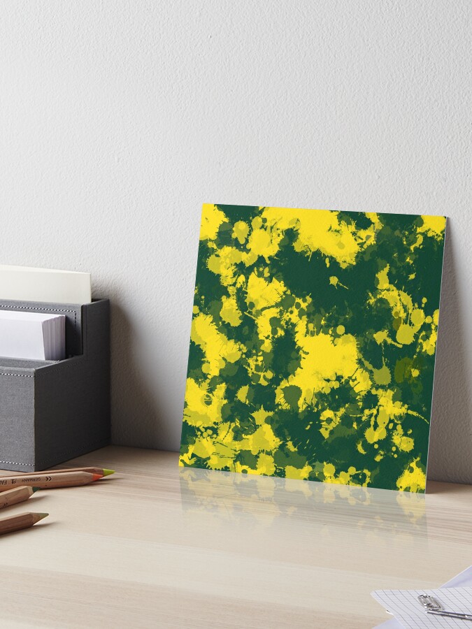 Green and Yellow Planet 11x14'' Heavy Poster Board Custom Spray Painted and  Sealed 
