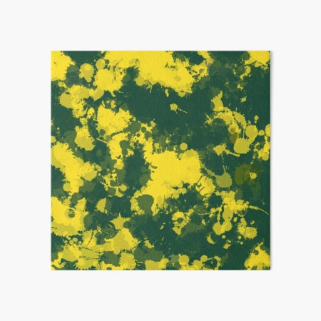 Dark Green and Yellow Paint Splatter Art Board Print for Sale by  BigTexFunk