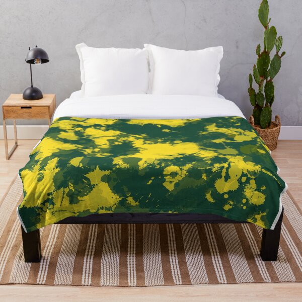 Item preview, Dark Green and Yellow Paint Splatter designed and sold by BigTexFunkadelic.