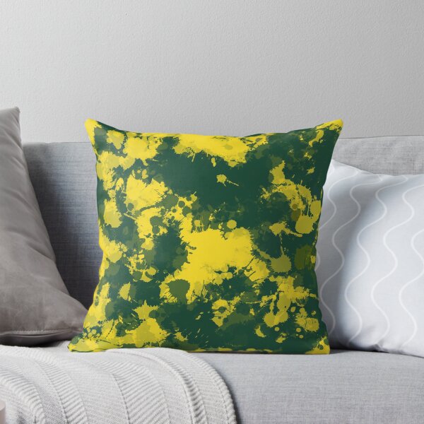 Item preview, Dark Green and Yellow Paint Splatter designed and sold by BigTexFunkadelic.
