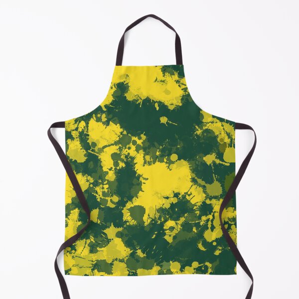 Item preview, Dark Green and Yellow Paint Splatter designed and sold by BigTexFunkadelic.