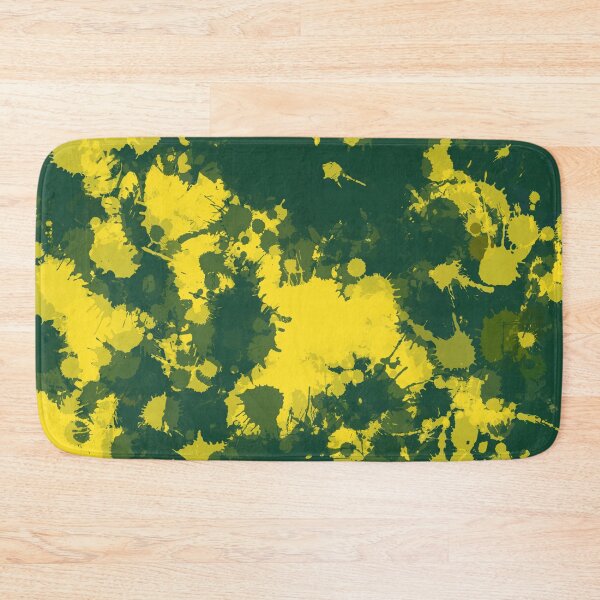 Item preview, Dark Green and Yellow Paint Splatter designed and sold by BigTexFunkadelic.