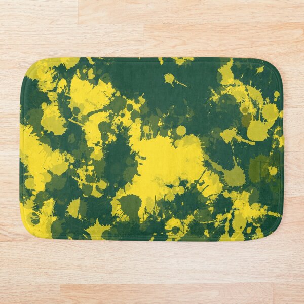 Item preview, Dark Green and Yellow Paint Splatter designed and sold by BigTexFunkadelic.