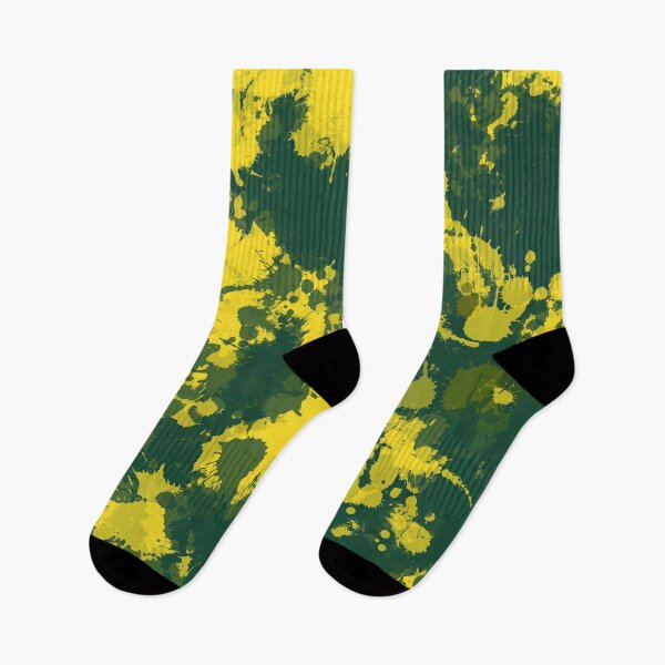Item preview, Dark Green and Yellow Paint Splatter designed and sold by BigTexFunkadelic.