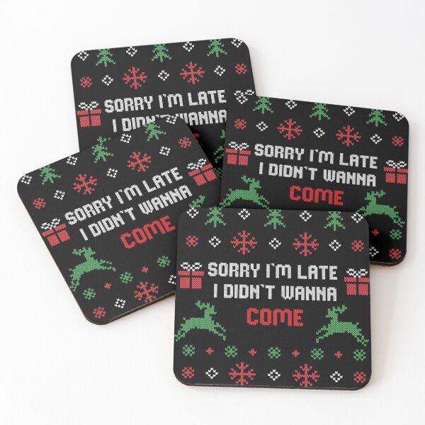 Item preview, Sorry I'm Late I Didn't Wanna Come Ugly Christmas Gift designed and sold by Mytoonsquad.