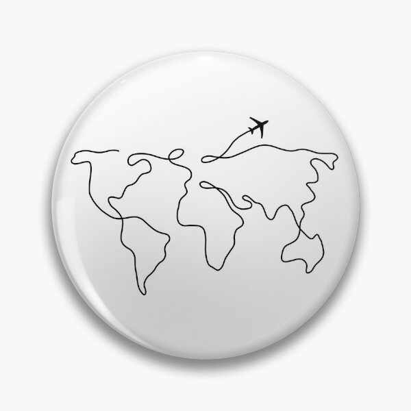 Item preview, World Map Line Art designed and sold by NYXFN.