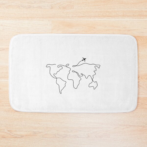 Item preview, World Map Line Art designed and sold by NYXFN.