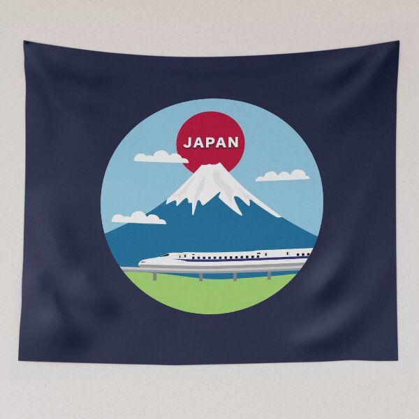 Item preview, Shinkansen Bullet Train Speeding Past Mt Fuji  designed and sold by JonesyDave.