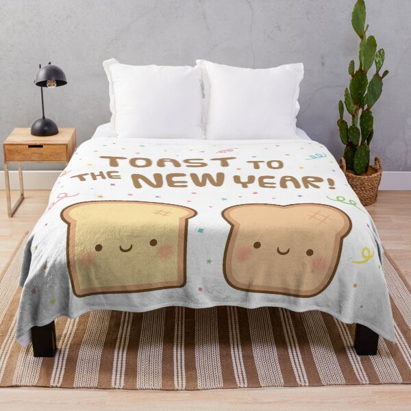 Item preview, Cute Toast To The New Year Bread Pun designed and sold by rustydoodle.