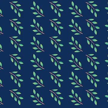 Artwork thumbnail, green leaf pattern by Anvin Peeter