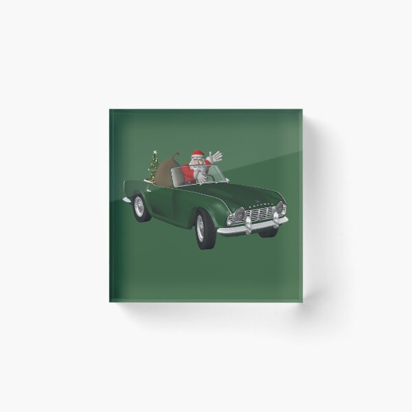 Item preview, Santa Loves His Triumph TR4 designed and sold by Mythos57.